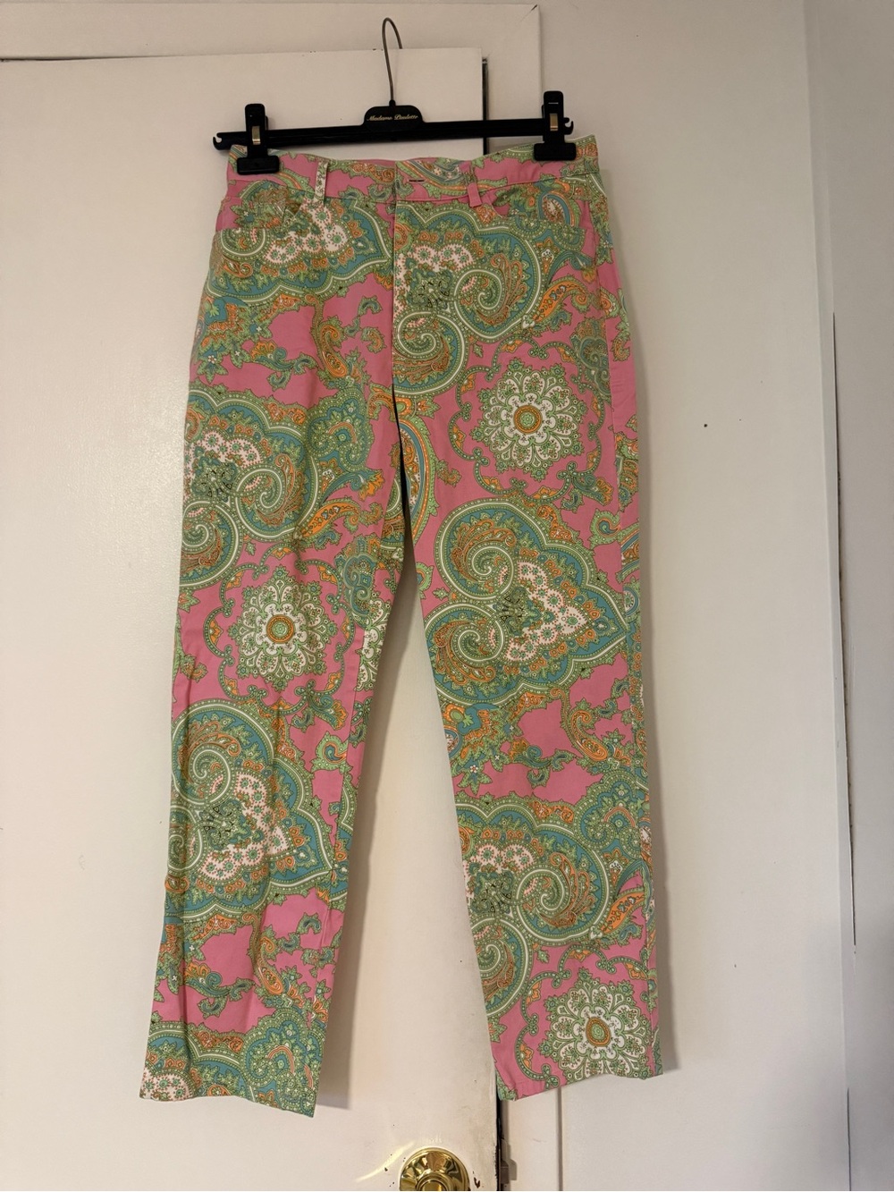 Ralph Lauren Pink Paisley Straight-Leg Jeans